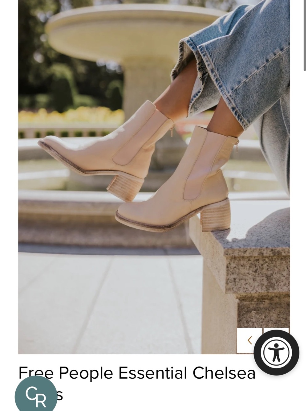 Free People Chelsea Ankle Boots in Light Beige
